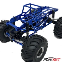 Furitek Rampart Frame Kit For FCX24 Max Smasher Aluminium Blue Pro Version With Link And Steering Link