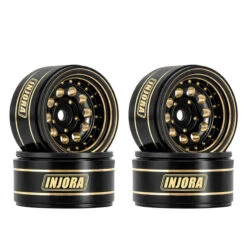 INJORA 1.0" 39g/Pcs Brass Beadlock Wheels Negative Offset 2.65mm For 1/24 1/18 RC Crawlers