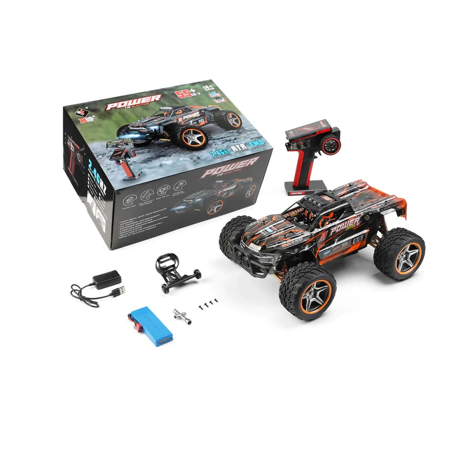 WLtoys 1/10 Brushless 4wd RC Monster Truck RTR - Orange - Image 7
