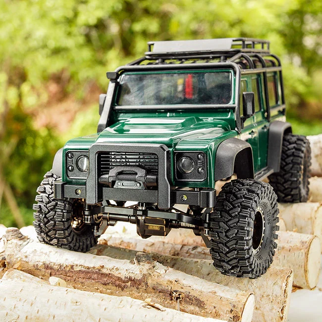 INJORA CNC Aluminum Classic Front Rear Bumper For 1/18 TRX4M Defender - Image 7