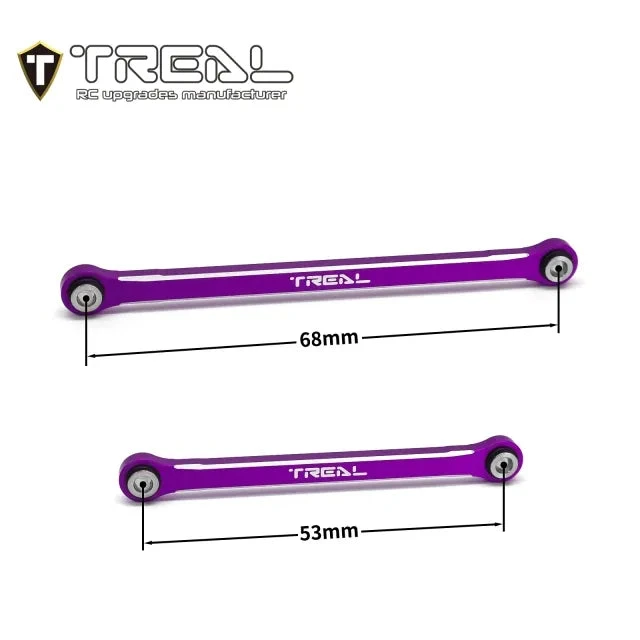 TREAL TRX-4M Lower Links Set (4pcs) Aluminum 7075 Lower Chassis 4-Links Upgrades 1/18 Scale - Image 8