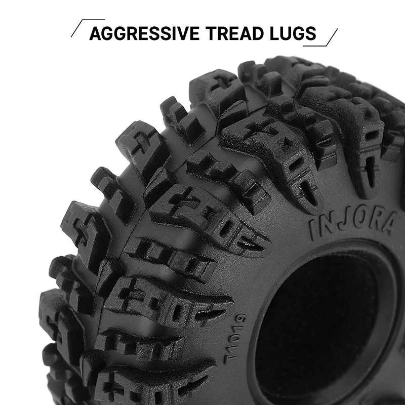 INJORA Swamp Claw 1.0" M/T Tires 64mmx24mm (4) - Image 4