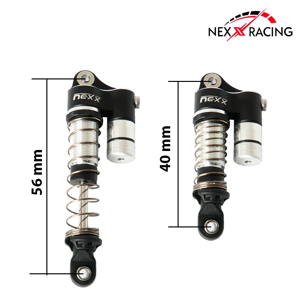 Nexx Racing Reservoir Shock (4 Pcs) For 1/18 TRX-4M - BLACK - Image 2