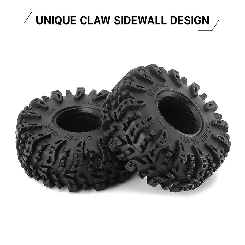INJORA Swamp Claw 1.0" M/T Tires 64mmx24mm (4) - Image 6