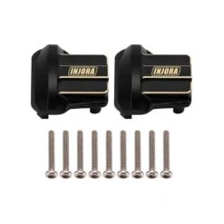INJORA Black Brass Front Rear Axle Diff Covers For 1/18 TRX4M