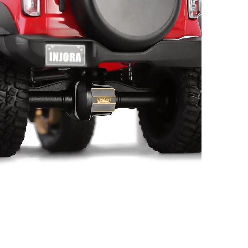 INJORA Black Brass Front Rear Axle Diff Covers For 1/18 TRX4M - Image 2