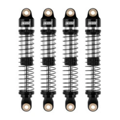 INJORA 59mm Long Threaded Oil Filled Shocks For 1/18 TRX4M (4pcs) - BLACK
