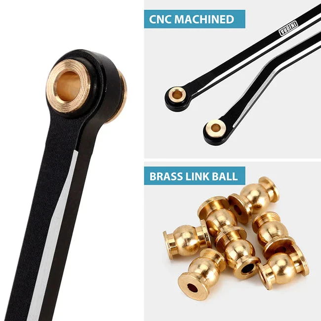 INJORA Aluminum High Clearance Chassis Links Set For 1/18 TRX4M - Image 4