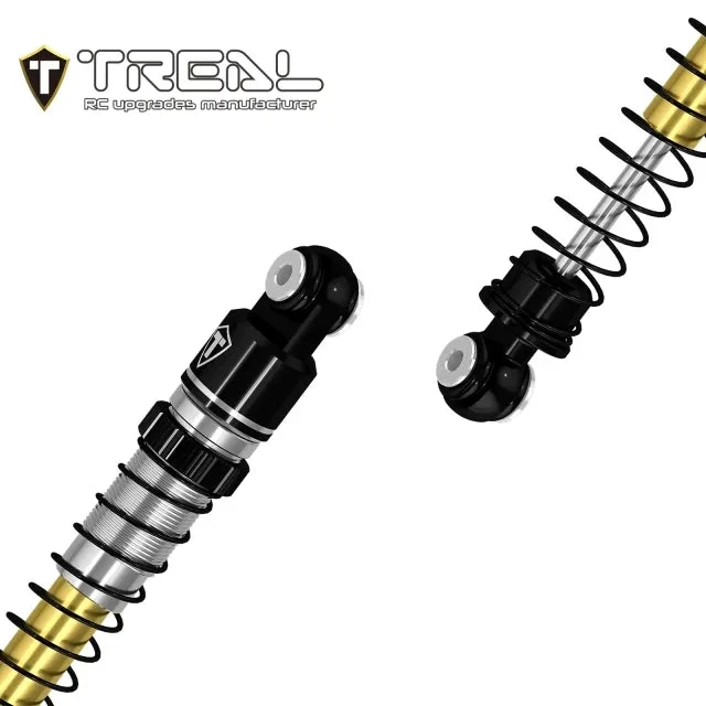 TREAL AX24 Shocks 53mm Aluminum Threaded Shock Adjustable Absorber Oil Damper Compatible With 1/24 Axial AX24 XC-1 Upgrades (BLACK) - Image 2