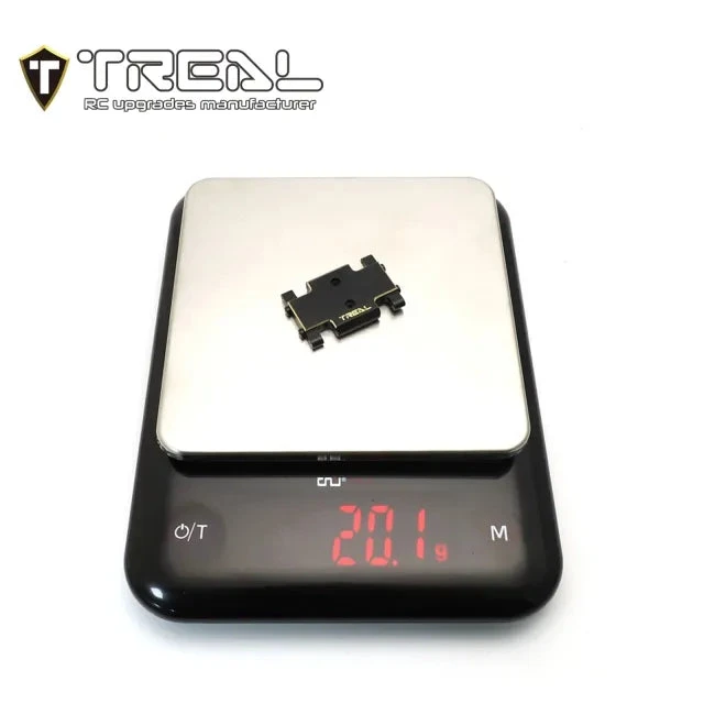 TREAL Brass Center Skid Plate CNC Machined Upgrdes Compatible With 1/24 Axial AX24 - Image 3