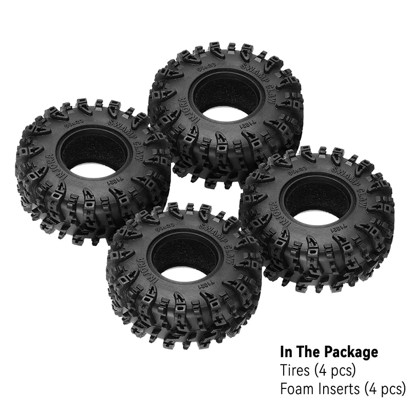 INJORA Swamp Claw 1.0" M/T Tires 64mmx24mm (4) - Image 7