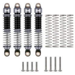 INJORA 59mm Long Threaded Oil Filled Shocks For 1/18 TRX4M (4pcs) - GREY