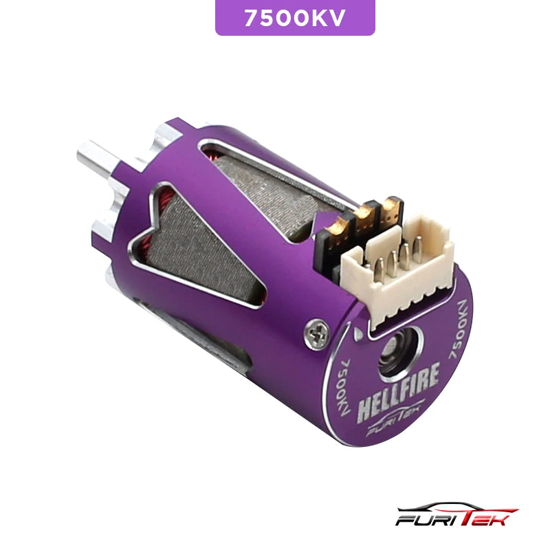 Furitek Hellfire 1410 7500kv Sensored Brushless Motor - Purple Color