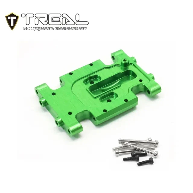TREAL Aluminum 7075 Center Skid Plate CNC Machined Upgrdes Compatible With 1/24 Axial AX24 (GREEN) - Image 2