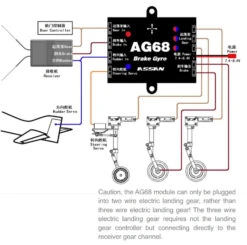 ASSAN AG68 MULTIFUNCTION ELECTRIC RETRACT CONTROLLER WITH ANTI-SIDESLIP BRAKE GYRO