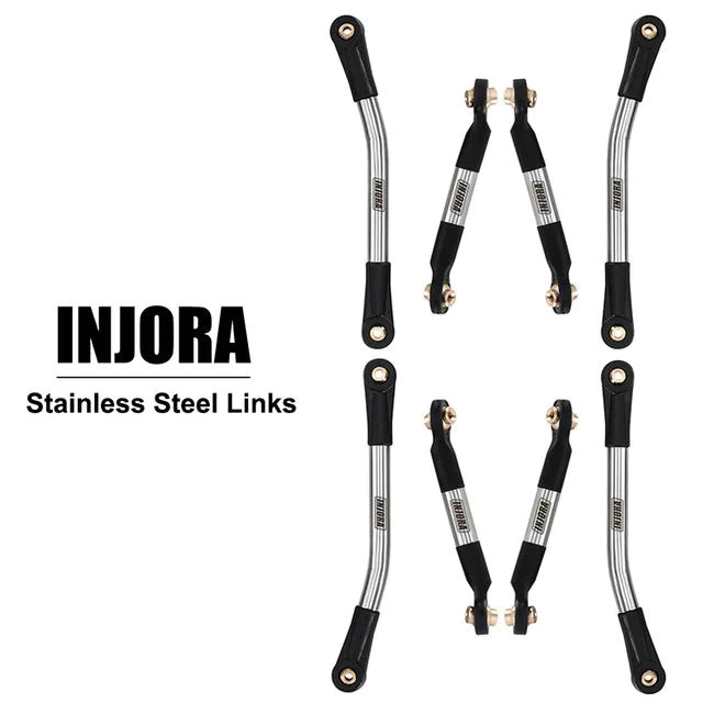 INJORA Stainless Steel High Clearance Links Set For 1/24 AX24 - Image 2