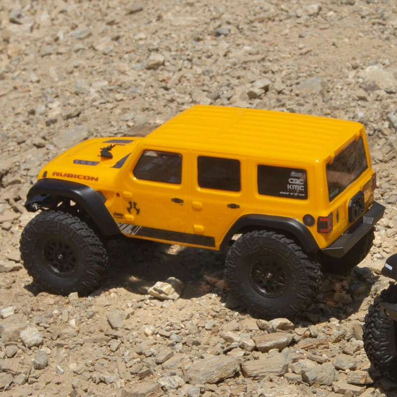 Axial 1/24 SCX24 2019 Jeep Wrangler JLU CRC 4WD Rock Crawler Brushed RTR - Yellow - Image 6