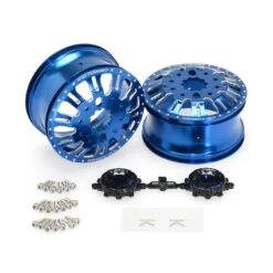 CKD0655 KG1 KD004 CNC Aluminum FRONT Wheel (BLUE Anodize, 2pcs, W/cap And Decal, Screws)