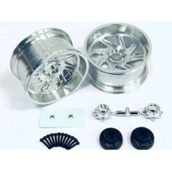 CKD0672 KG1 FORGED SPOOL KF011 CNC SILVER Aluminum Wheel (SILVER Anodize, L/R 1 Pcs Each, W/cap, Screws, Decal)