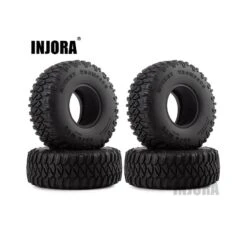 INJORA 1.55" 90*35mm Soft Rubber Wheel Tires For 1/10 RC Rock Crawler