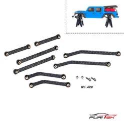 FURITEK Carbon High Clearance HIGH Links Set For SCX24 Gladiator