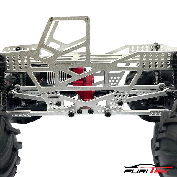 Furitek FCX24 Rampart Aluminum Flat Skid Plate - For SCX24 Transmission - Image 2