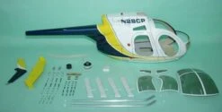 Funkey 600-Size HUGHES 500D Scale Fuselage - Blue Yellow
