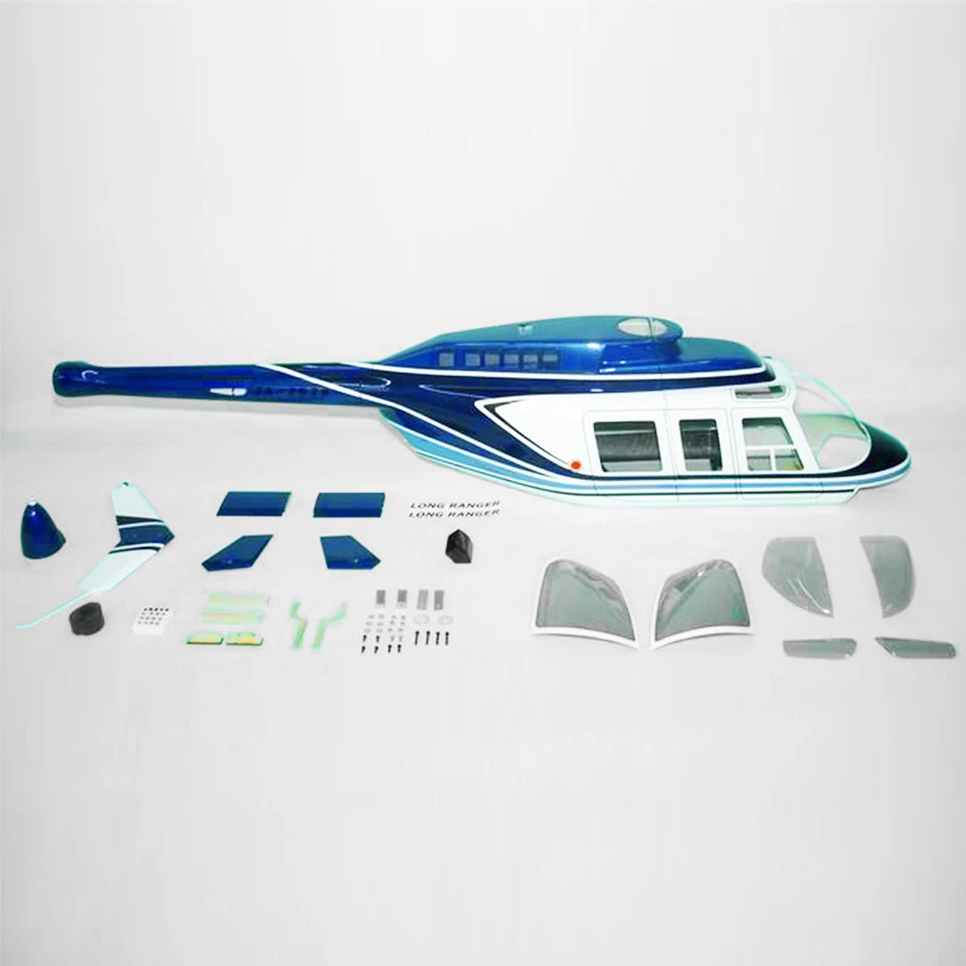 Funkey 700-Size Long Ranger Scale Fuselage - Blue (include Scale Landing Gear FK-9663B)
