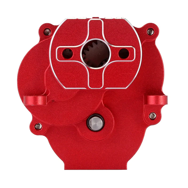 INJORA CNC Aluminum Complete Transmission For 1/18 TRX4M - RED - Image 6