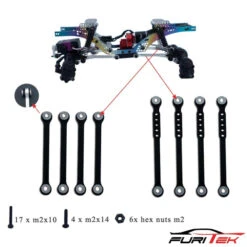 FURITEK Aluminum STOCK Links Set For FCX24 - BLACK