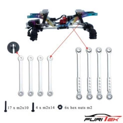 FURITEK Aluminum STOCK Links Set For FCX24 - WHITE