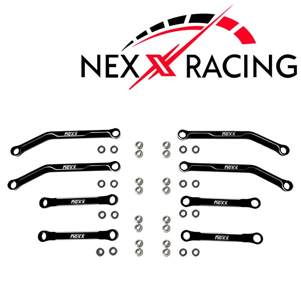 Nexx Racing High Clearance Aluminum Chassis Links Set For Axial AX24 - BLACK - Image 2