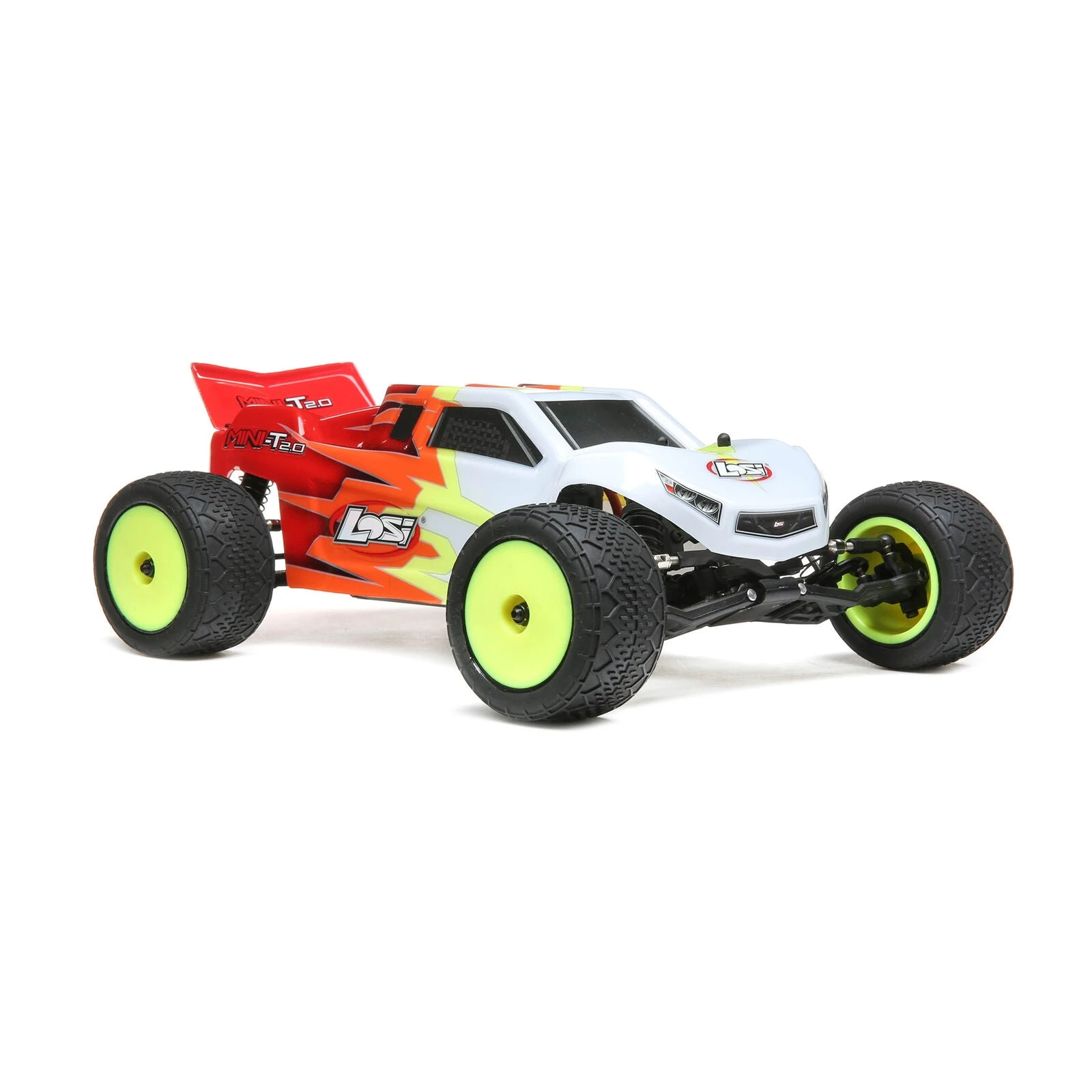 Losi 1/18 Mini-T 2.0 2WD Stadium Truck Brushed RTR - Red/White - Image 2