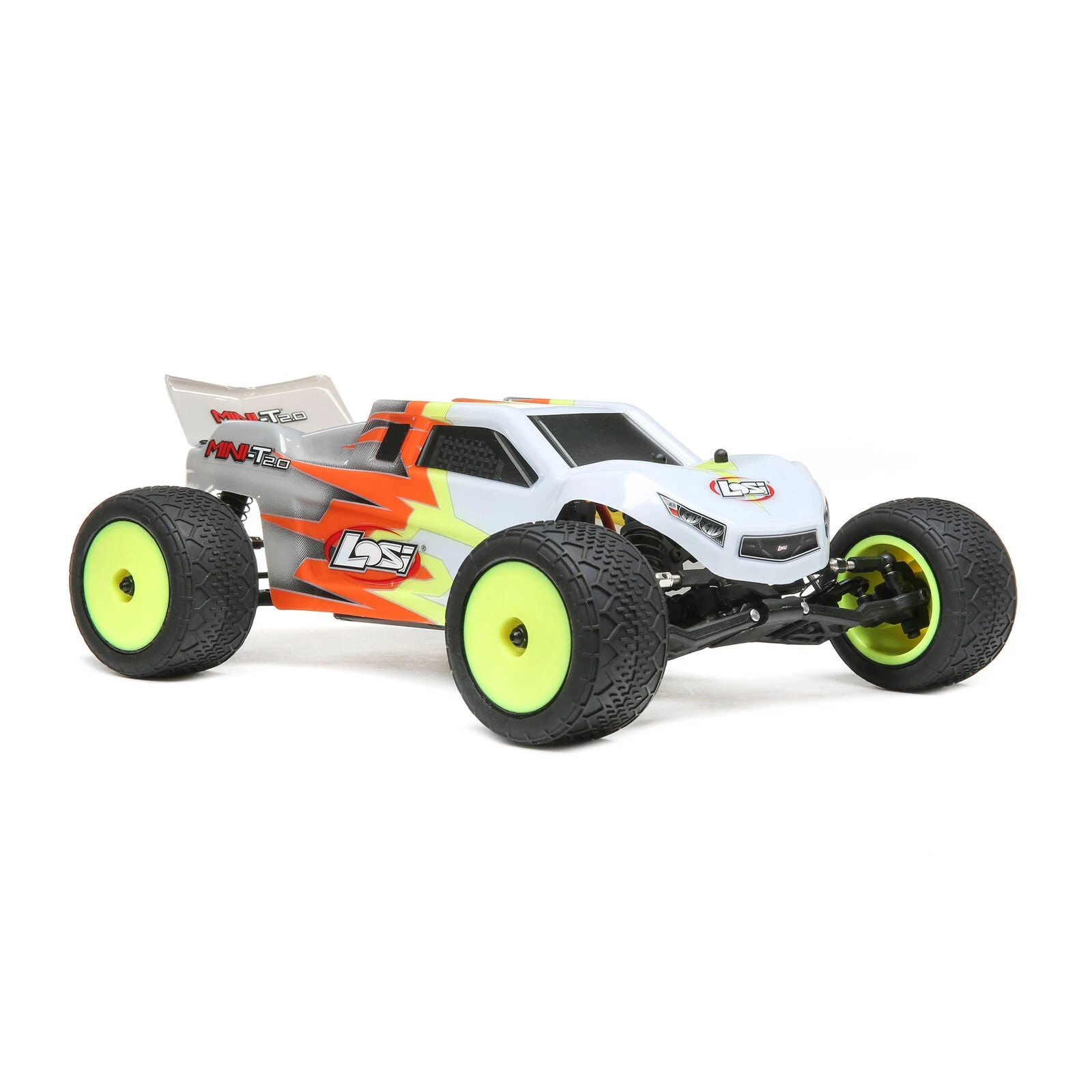 Losi 1/18 Mini-T 2.0 2WD Stadium Truck Brushed RTR - Gray/White - Image 2