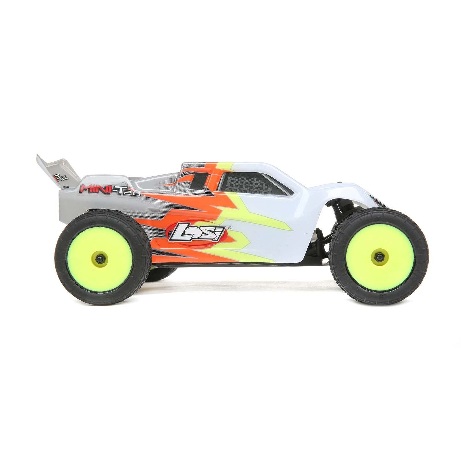 Losi 1/18 Mini-T 2.0 2WD Stadium Truck Brushed RTR - Gray/White - Image 4