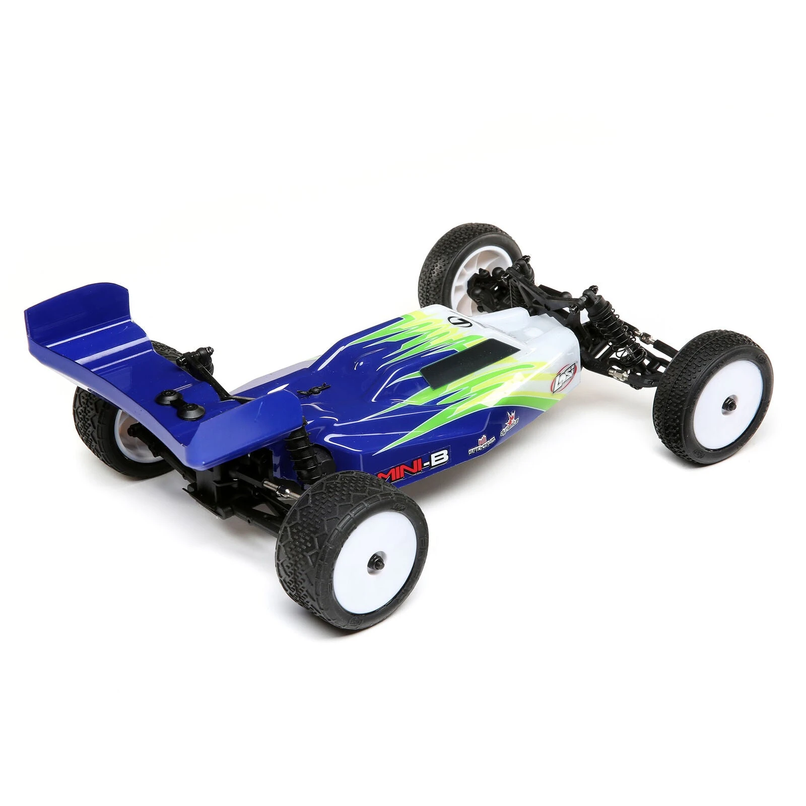 Losi 1/16 Mini-B 2WD Buggy Brushed RTR - Blue/White - Image 2