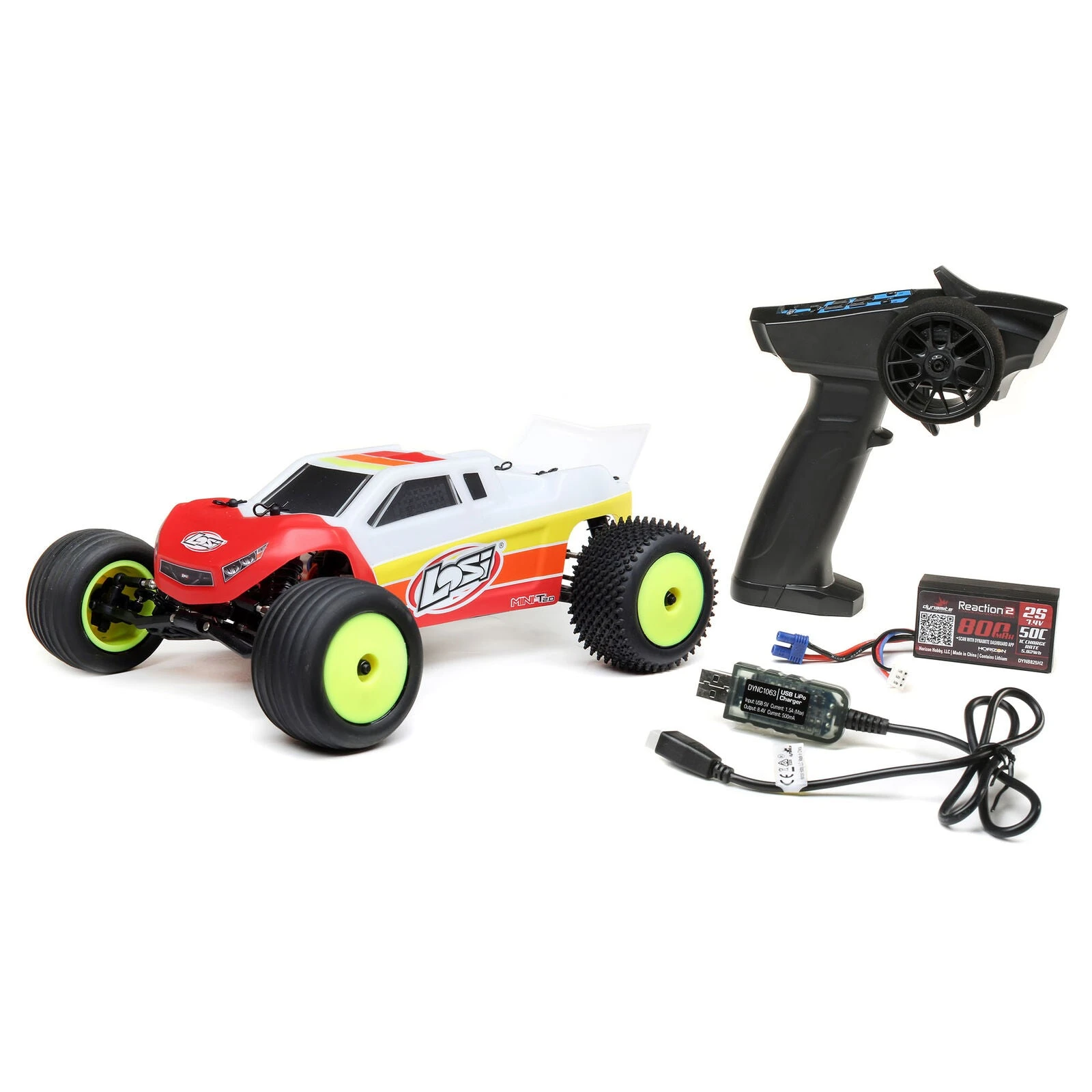 Losi 1/18 Mini-T 2.0 2WD Stadium Truck Brushless RTR - Red - Image 15