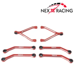 Nexx Racing Chassis Links Set Alu 7075 T6 For FMS FCX24 Max Smasher & Power Wagon (Red)