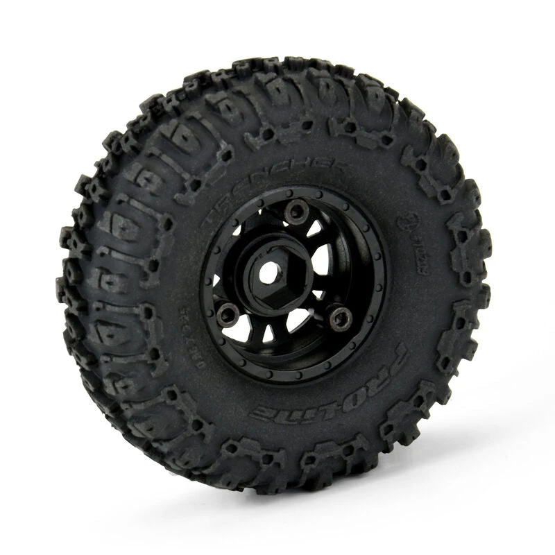 Pro-Line 1/24 Trencher F/R 1.0" Tires Mounted 7mm Black Impulse (4): SCX24 - Image 3