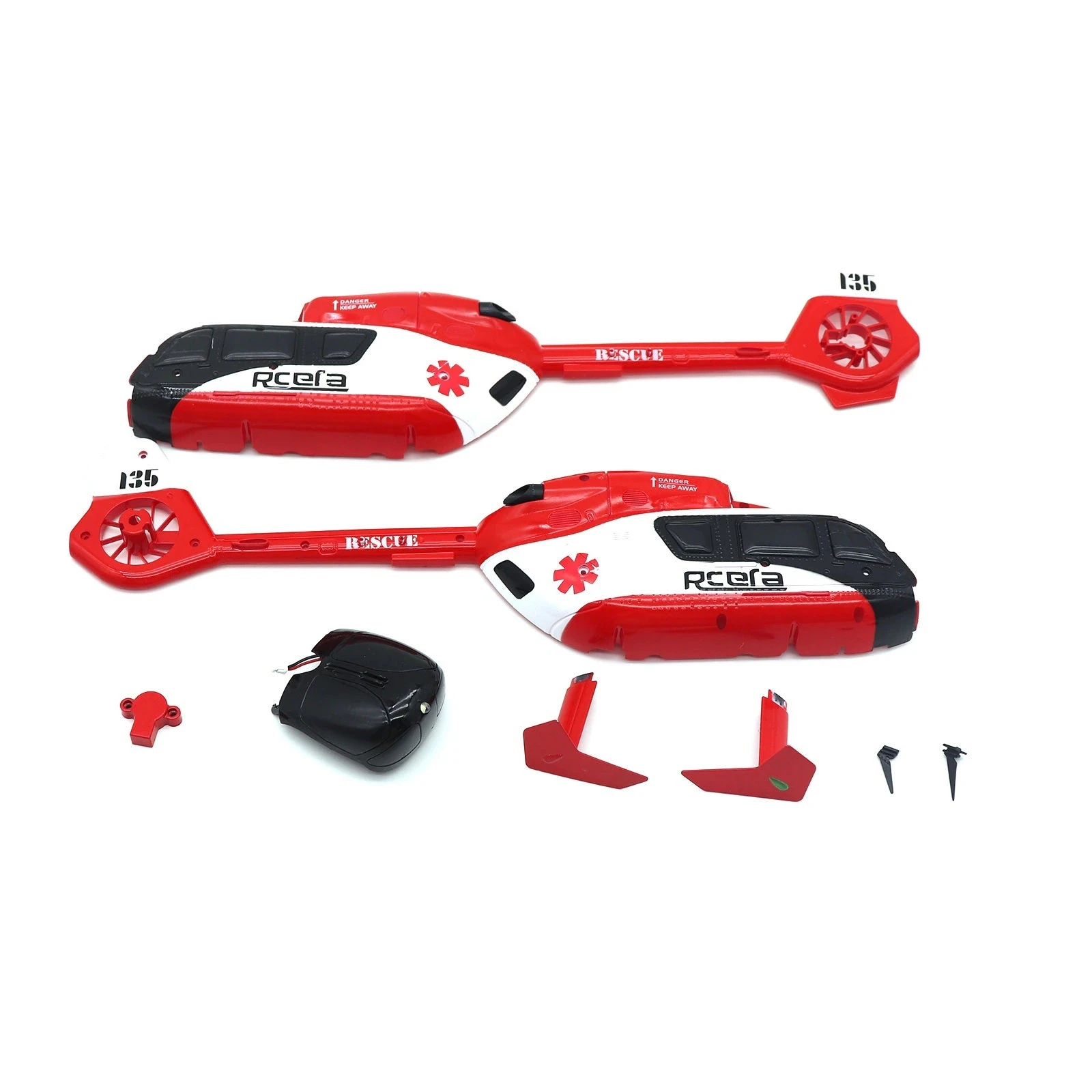 EC-135 Helicopter Body Shell - Red