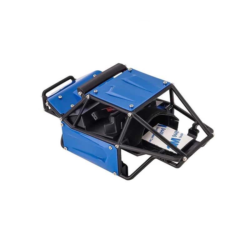 INJORA Nylon Rock Buggy Roll Cage Body Shell Chassis Kit For 1/24 SCX24 Chevrolet Jeep Wrangler Bronco - Blue - Image 2