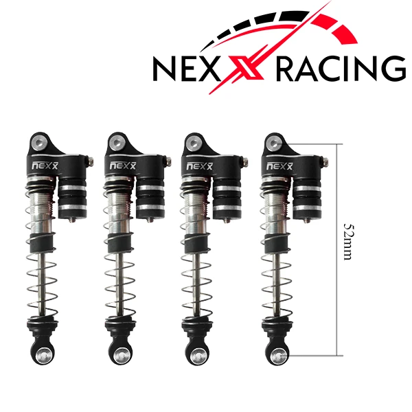 Nexx Racing Reservoir Shock (4 Pcs) For 1/24 AX24 - BLACK