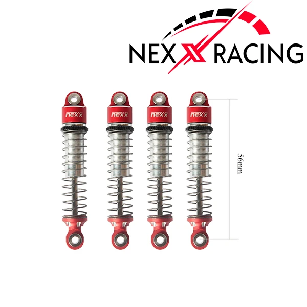 Nexx Racing Oil Shock (4pcs) For 1/18 TRX-4M - RED