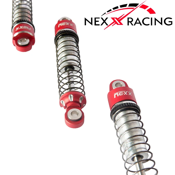 Nexx Racing Oil Shock (4pcs) For 1/18 TRX-4M - RED - Image 3