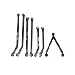 Treal High Clearance Links Set For SCX24 Gladiator Alu 7075 Chassis Links For Axial SCX24 1/24 RC Crawler Car (Black)