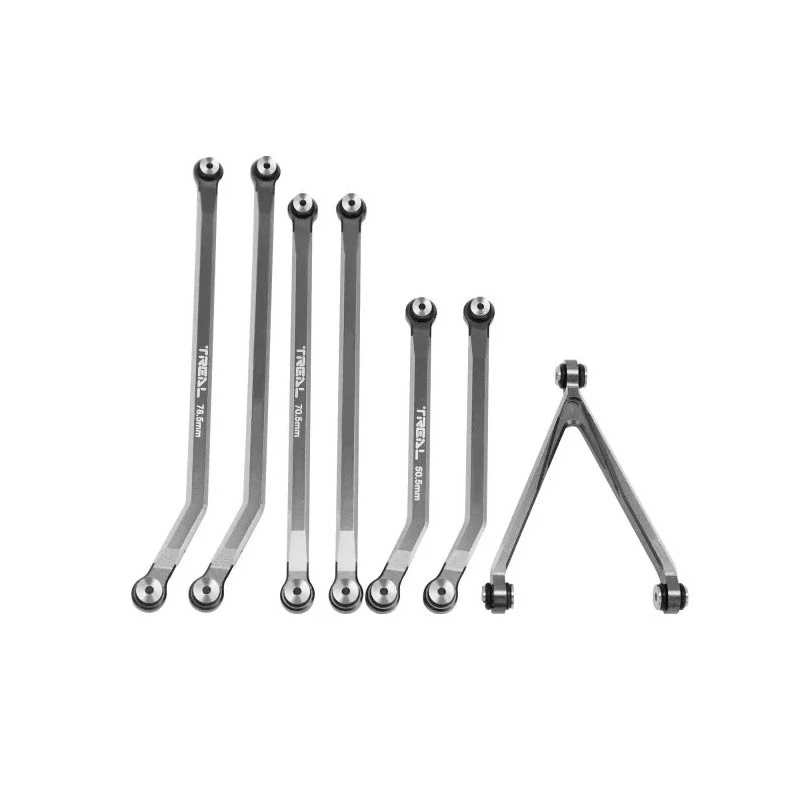 Treal High Clearance Links Set For SCX24 Gladiator Alu 7075 Chassis Links For Axial SCX24 1/24 RC Crawler Car (Titanium)