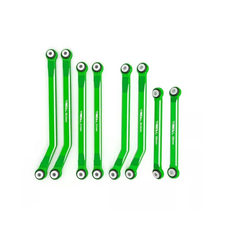 Treal High Clearance 4-Links Design Alu 7075 For Axial SCX24 C-10 JLU Bronco (Green)