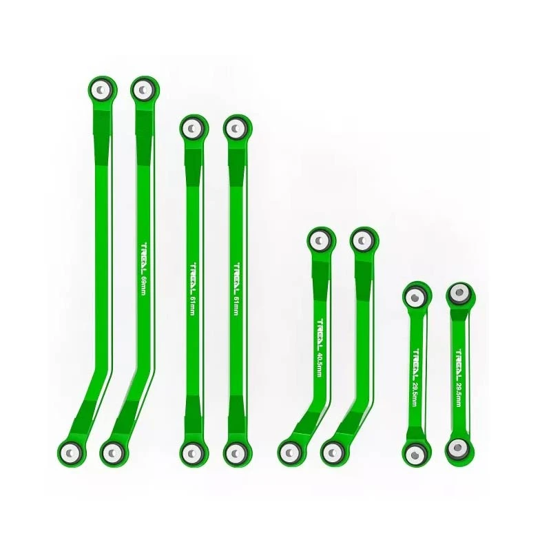 Treal High Clearance 4-Links Design Alu 7075 For Axial SCX24 Deadbolt Betty (Green)