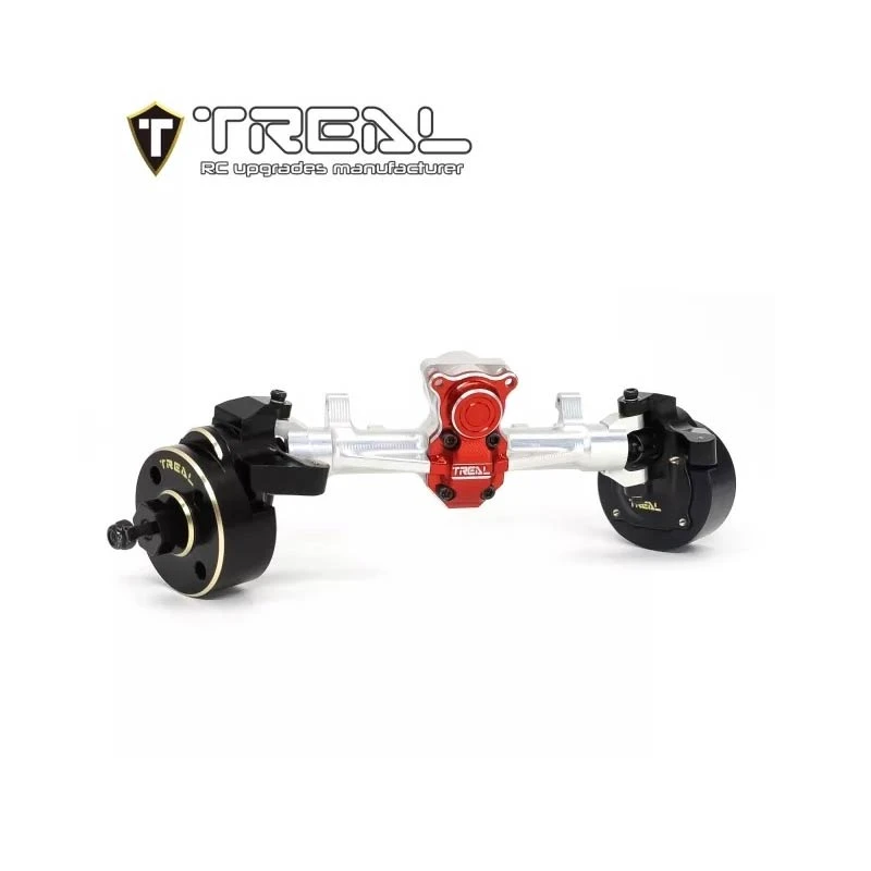 Treal SCX24 Brass Inner Portal Covers Front Steering Knuckles For Portal Axles (Black) - Image 2