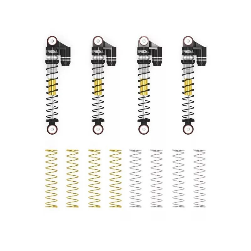 Treal 43mm Tele Shock Vibration Damper For 1/24 Axial SCX24 Bronco Gladiator C10 Deadbolt (Black)